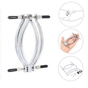 NXY Giocattoli per adulti BDSM Fetish Pussy Massager Labia Clip Stimolatore del clitoride Sex Clamp Bondage Vagina Speculum Gioco erotico Giocattoli per le donne 1201