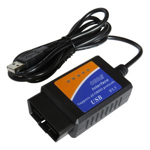 Elm327 v1.5 USB OBD2 Carro Diagnóstico-Ferramentas Elm 327 V 1.5 OBD 2 Interface de diagnóstico Scanner para PC Elm-327 OBDII Code Readers