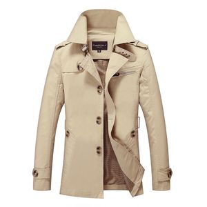 Neue Herren Trenchcoat Mode Mann Mittellange Frühling Herbst Britischen stil Dünne Jacke Windjacke Männlich Plus Größe M-5XL