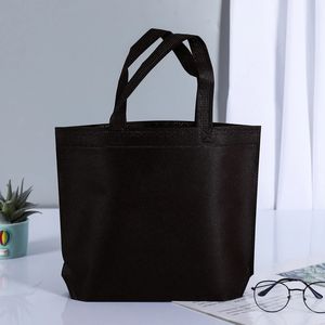 Yeniden kullanılabilir eko alışveriş çantası kumaş dokuma olmayan kadın omuz çantaları unisex tote bakkal bezi için