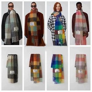 Scarves 2022Women Sacrf Brand Cashmere Winter Scarf Designer Blanket Women Type Colour Chequered Tassel Imitated