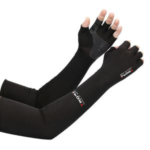 Ellenbogen-Knieschützer, Unisex, halber Finger, kühlende Armmanschetten, Sommer-Fitness-Kompressionsschutz, rutschfest, dehnbar, Sonnenschutz