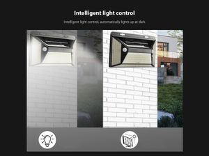 LH-280 280/318 LED-lampor Solar Utomhus Vattentät Courtyard Double Sensor Heads Human Body Wall Light - Svart