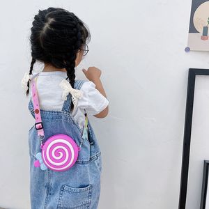 Crianças silicone crossbody bolsa multiuso pirulito em forma de mensageiro bolsa para meninas verão crianças bolsa