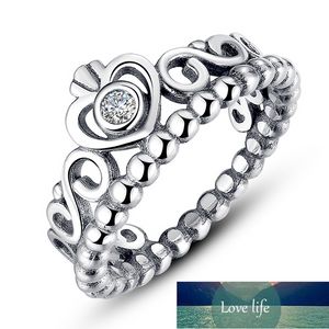 100 Sterling Silver Ring för kvinnor Min Princess Queen Crown Stackbara Ring Dropshipping Smycken Fabrikspris Expert Design Kvalitet Senaste Style Original Status