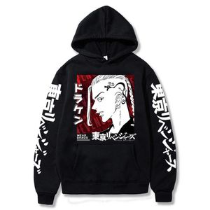 Homens Hoodie Tokyo Revengers Hoodie Woman 2021 Draaken Harajuku Hoodies Casuais Moda Mulheres Engraçadas Pullover G1007