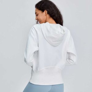 Hoodies للنساء للملابس الرياضية الجري تشغيل تدريب Lululem Womom Yoga Long Sleeve Litness Suit Top Half Zipper Disual Wymout Gym Hooded2023 Sweater