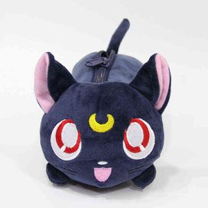 NXY Torba Kosmetyczna Sailor Moon Make Up Estuche Escolar Kawaii Coin Torebka Mujer Hare Pluszowe Ołówek Ołówek Luna Girls Zipper 0125