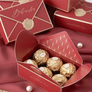 20 pezzi forma di busta scatola di caramelle al cioccolato decorazioni di nozze bomboniere regalo di compleanno per gli ospiti 210323