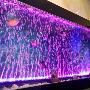 LED Air Bubble Light Aquarium Lamp Underwater Submersible Fish Tank Light Color Changing Making Oxygen for Fish Tank W220304