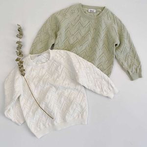 Estilo coreano primavera outono crianças tricô tops bebê meninas meninos suéteres bebê meninos meninas pulôver bebê meninos meninas crianças de tricô y1024