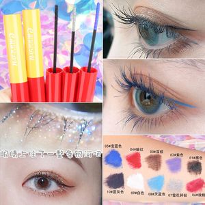 CmaaDU Colorful Mascara Long-lasting Lengthening Eyelahses Eye Lashes Makeup Cosmetics in 10 Colors