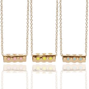 Цепи шестиугольные трубки Spacor Beads Ожерелье эмале металлические латунные ручной работы для женщин -ювелирных изделий