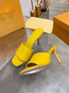 2022 디자이너 패션 슬리퍼 REVIVAL 뮬 하이힐 신발 여성 슬라이드 샌들 블랙 핑크 오렌지 블루 WATERFRONT 브라운 화이트 여름 플립 플롭