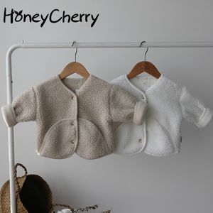 winter thick single-breasted coat baby cardigan jacket girl girls clothes 210515