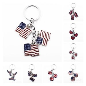 Keychain British Style Beard Pendant Gift Favor Car United Kingdom Flag Foreign Affairs Gifts American Flags Key Chain T2I52316