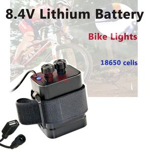 GTK Fahrradbeleuchtung 8,4 V Lithiumbatterie 18650 Zellen 4800 mAh 7200 mAh für Fahrradscheinwerfer Outdoor-Ladequelle Mobiltelefon