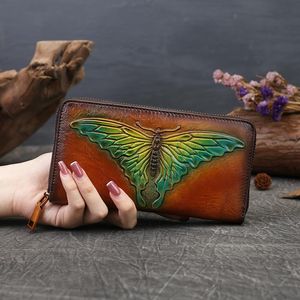 Portafogli MODITIN Porta carte di credito a forma di farfalla in rilievo Borsa lunga in pelle per donna Uomo Arrivi