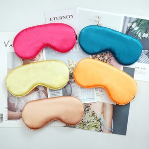 Wholesale eyes sleep for sale - Group buy Sleeping Mask Eye Cover Sleep Mask Patch Silk Soothing Relaxing for Girl Women Men Soft Portable Blindfold Travel double cotton lining satin