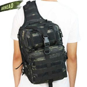 Militär Taktisk Assault Pack Sling Ryggsäck 900D Army Molle Vattentät EDC RuckSack Väska för Utomhus Vandring Camping Jakt 20L Y0721