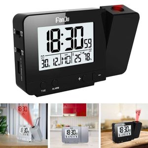 Desk & Table Clocks Digital Alarm Clock Home Decor Electronic Watch Desktop Calendar Time Projector Weather Forecast Snooze Function