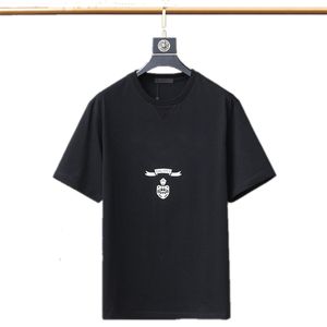 Ünlü tasarımcı erkek tişört tişört kaliteli mektup baskı yuvarlak boyun kısa kollu siyah beyaz spor giyim moda Avrupa ve Amerika çiftler tişört