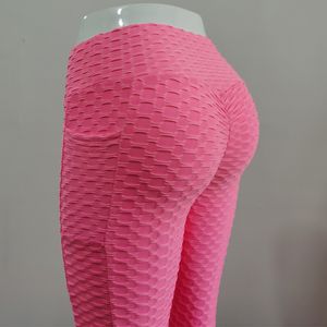 Leggins attillati per il fitness per lo sport Elevata elasticità dell'anca che assorbe il sudore Sim Fit Pantaloni da yoga tascabili pieghevoli Ragazza magra S-XL