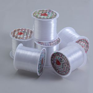 1 Roll Fish Line Wire Clear Non-Stretch Nylon String Beading Cord Thread för smycken Making Supply Wire Cord för pärla