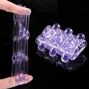 Massage 2pcs/set Penis with Spike Sleeve for Men Sex Silicone Cock Ring Reusable toy Delay Ejaculation For Erection