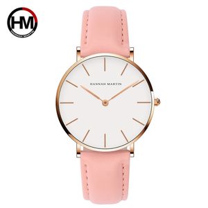 Hannah Martin Women Quartz Watch Luxury Brand Ladies Es Fashion Life Vattentät Klocka Handled Kvinna Relogio Femininos 210616