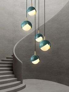 Pendant Lamps All Copper Light Luxury Chandelier Living Room Bedroom Staircase Duplex Building Simple