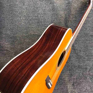 Solid Spruce Top 35 D Body Acoustic Guitar Rosewood Fingerboard anpassad