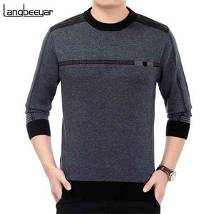 Maglione di marca di moda per pullover da uomo Maglioni spessi slim fit Maglieria Lana Autunno Abbigliamento casual stile coreano 210918