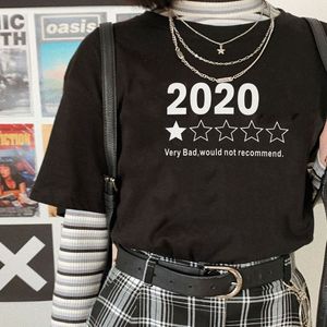 Sehr schlecht würde nicht empfehlen Brief gedruckt Sommer Mode 100 % Baumwolle Harajuku Hipster Grunge lustige Frauen T-Shirt 210518