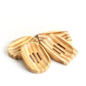 Natural Bamboo Wooden Soap Dish Wooden Soap Tray Holder Storage Soap Rack Plate Box