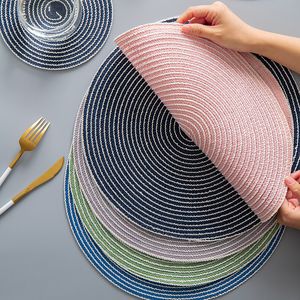 Круглый круг Placemats Mats Hotel Restaurant Anti-Splip Pads Hollow Starry Sky Украсить столик для столового стола Матем