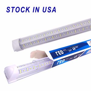 V-formad 8ft 144W integrerad LED T8 Tube Lighting 2400mm Super Bright SMD 6500K Varm vit / kall vit AC 85-265V LED-glödljus