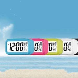 Table Clock Smart Sensor Nightlight Digital Alarm Clock with Temperature Thermometer Silent Desk Bedside Wake Up Snooze Home Décor T2I51742