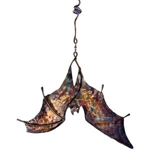 Objetos decorativos estatuetas morcego apanhador de vento spinner esculturas jarda moinho de vento jardim ornamento arte