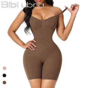 Bezszwowe kobiety Fajas Body Odchudzanie Talia Trener Butt Lifter Push Up Corset Slim Shapewear Catsuit Ciele Shaper Bielizna 211112