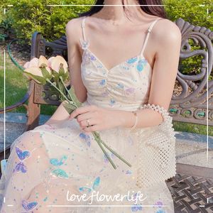 Schickes Kleid koreanische ärmellose Vintage-Trägerkleider für Frauen Bogen-Design elegantes sexy Kleid Abendparty Sommer 210521