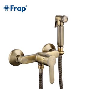 Frap Antique Toilet Cleaner Set Bronze Clean Hand Shower Spray Bidet Sprayer Gun Faucets Bidets Enema F2041-4 Bathroom Sets