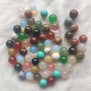 Perline senza foro a forma di palla rotonda con mix di pietre naturali da 8 mm per accessori di gioielli, realizzazione di regali per la decorazione della casa all'ingrosso