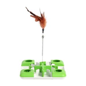 Cat Toys Puzzle Feeder Treat Maze Toy Disassembled Durable Slow Bowl Safe Fun Pet Dispenser Interactive For