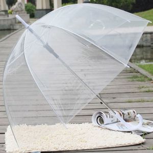 Mode Transparent Klar Blase Kuppel Form Regenschirm Outdoor Winddicht Regenschirme Prinzessin Jäten Dekoration 11UA 210320