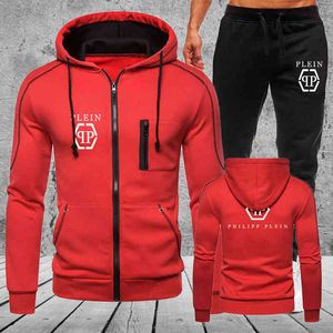 2022 neue Philip Herbst Wnter männer Sets Hoodies + Hosen Harajuku Sport Anzüge Casual Sweatshirts Trainingsanzug Marke Sportswear G1217