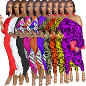 wholesale plus size items camouflage sportswear 2 piece set tracksuits outfits long sleeve sexy y2k top trousers sweatsuit pullover legging suits klw7269