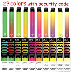 Puff XXL Disposable Device 1600puffs 29 Colors smoke sundries Vape Pen Device Portable Puff Bar Plus Vape Vaporizer Pen on Sale