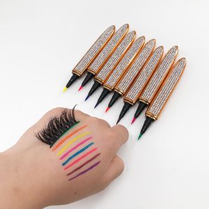 Colorful Eyeliner Pen Glue-free Magnetic-free for False Eyelashes No Blooming Black Eye Liner Glue Pencil