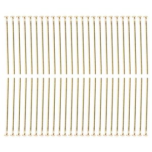 Bangle 50pcs Rostfritt stål Flat Head Pins DIY Craft Pead Smycken Hängsmycke Göra delar Tillbehör GOLD 25mm för juvelerare